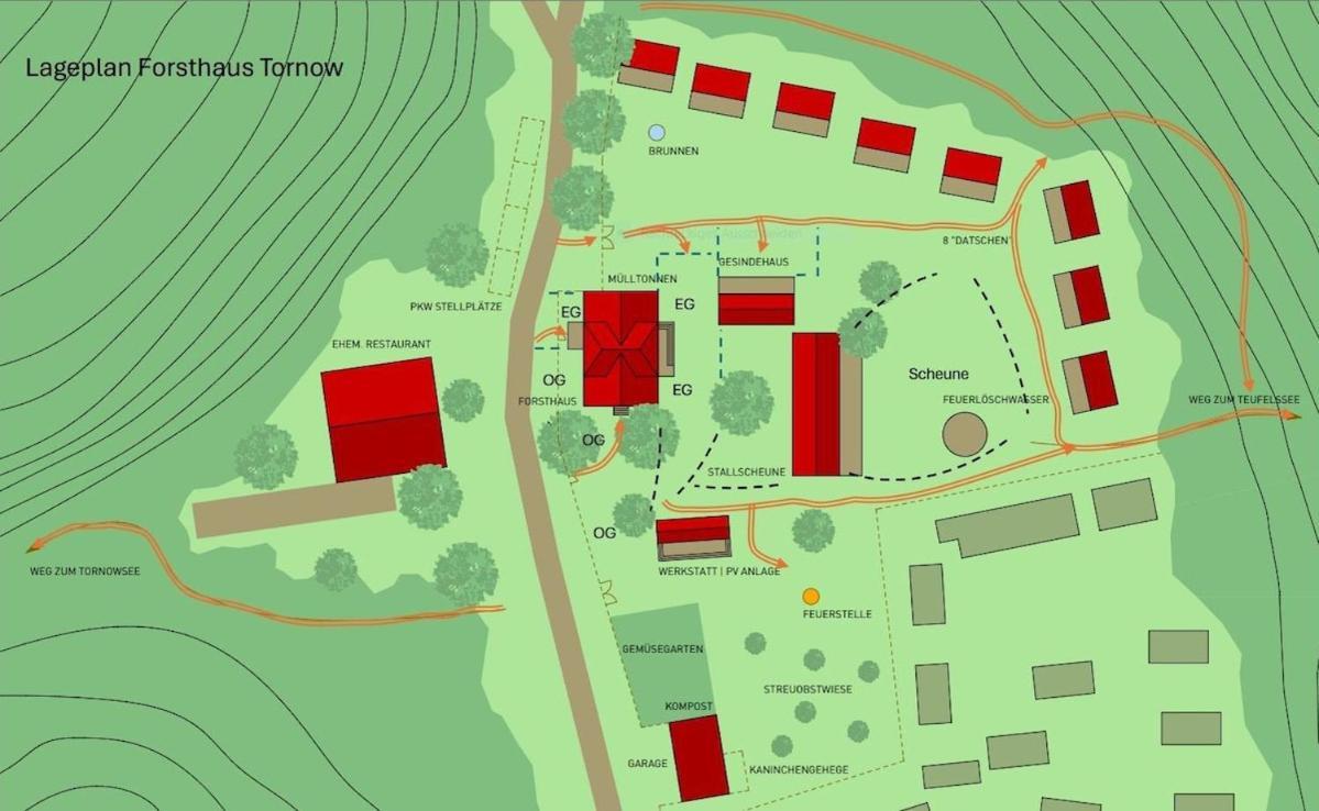 Wald- Und Seeidyll Im Historischen Forsthaus Neuruppin Eksteriør bilde